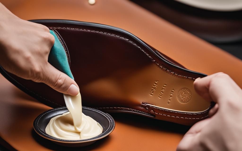 shoe cream application