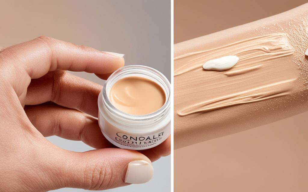 cream concealer for dry skin and liquid concealer for oily skin