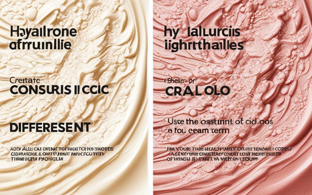 difference between hyaluronic acid serum and cream