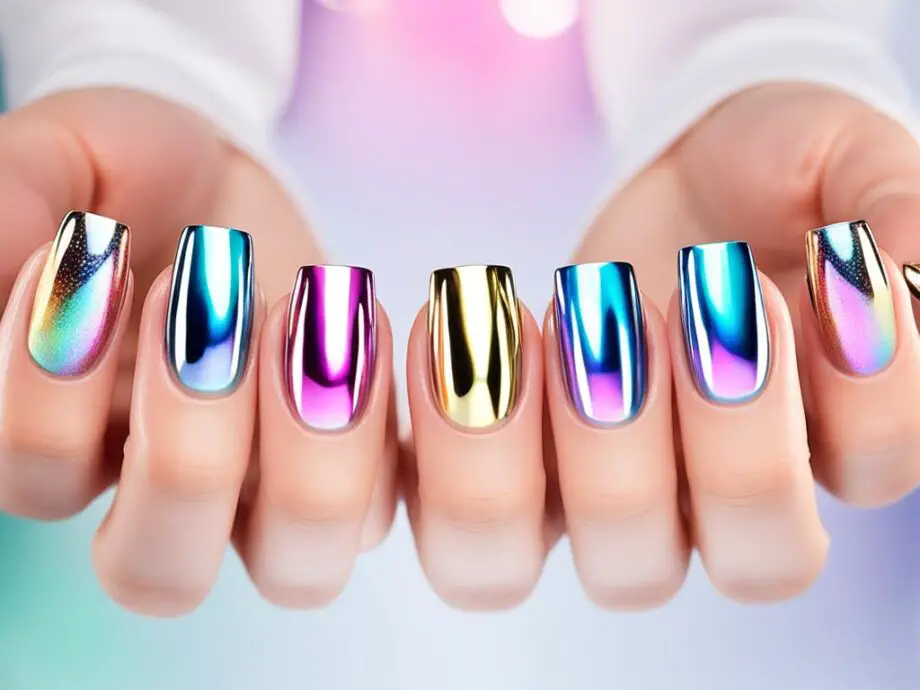 holographic nails vs chrome