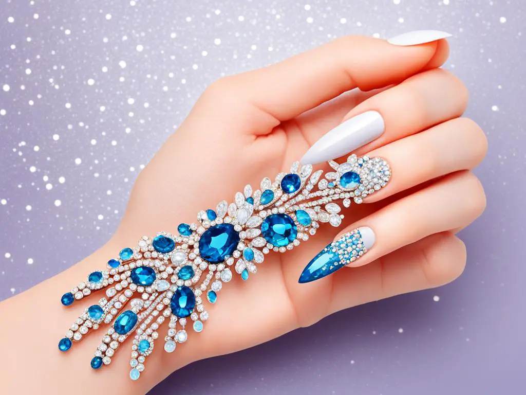 hotfix crystals on nails